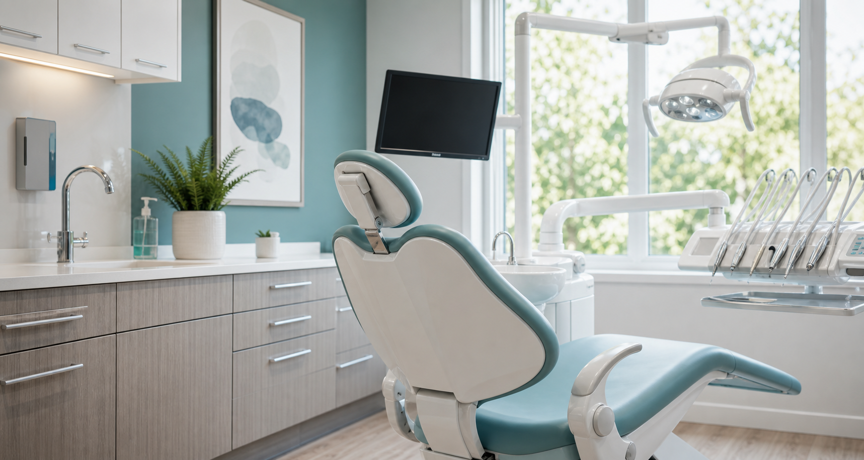 Bright dental treatment room